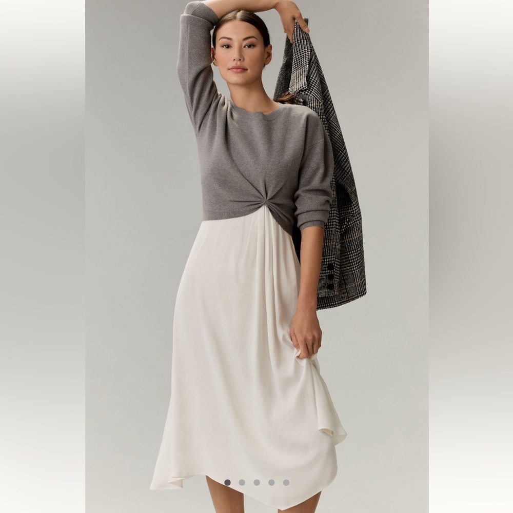 ANTHROPOLOGIE Twofer Sweater Midi Dress nwt